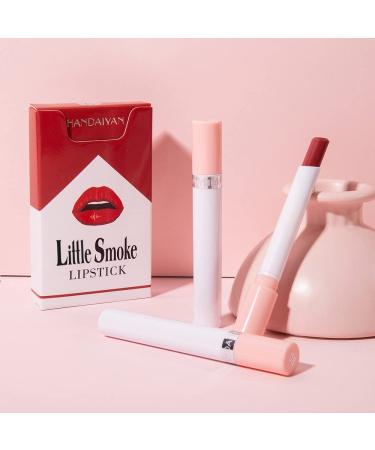 4Pcs Matte Nude Lipstick Set - Lightweight Mini Velvety Lip Gloss & Cigarette Case - Perfect Festival Gift for Women - Long-Lasting Lip Tint for Daily Makeup - Buy Online on SooperMarket.com