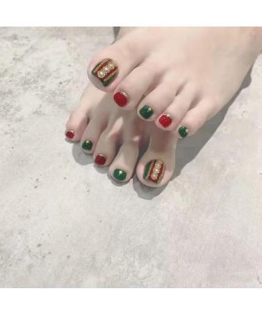 Decorative nail art retro celebrity style nail art fake nails tide brand style chain toenails wear high-end luxury toenails.