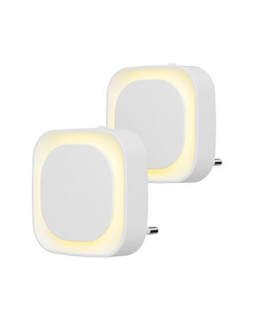 Y llex Nachtlichter 2 Set 3-stage adjustable night light with twilight sensor indirect light automatically socket light for baby children's room bedroom hallway stairs warm white warm white dimmable