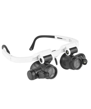 goforwealth Head Mounted with LED Light Jeweller Magnifying Glasses Hands Headset Head-Mounted Magnifying Glasses for Jewelry Sewing Reading Crafts Repair Astounding