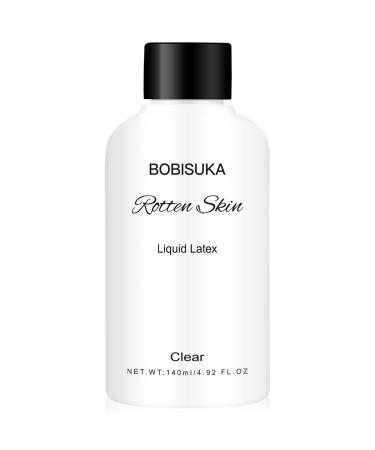 BOBISUKA Clear Liquid Latex, Halloween Costume, Zombie Makeup, SFX Special Effect Make Up for Face and Body, 4.92 FL.OZ