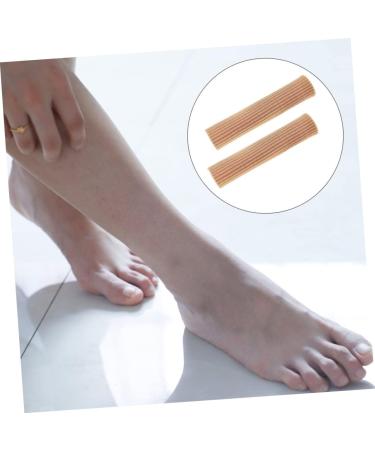 Healeved Gel Toe Separator & Thumb Protector Set - Elastic Wrap Bandages for Toe and Finger Support - Ribbed Sleeve Design - Flesh Color - 2pcs - Buy Online on SooperMarket.com