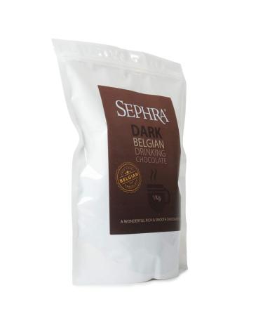 Sephra Belgian Dark Hot Drinking Chocolate - Big 1kg Belgian Dark Chocolate Bag Finely Ground Couverture Chocolate- Instant Hot Chocolate Flakes Barista Style Hot Cocoa Drink (Belgian Dark) Belgian Dark 1 kg (Pack of 1)