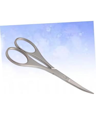 Buy Balacoo Stainless Steel Vibrissa Scissors 1pc Nose & Eyebrow Hair Trimmer | Medium Silver | International Shipping - Buy Online on SooperMarket.com