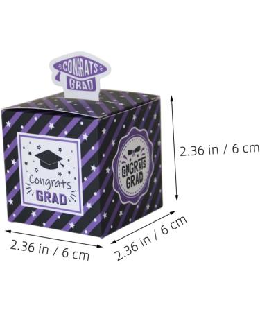 50pcs Boxes Graduation Candy Box Gift Boxes Favor Boxes Graduation Party Favors Party Candy Holder Grad Candy Boxes Candy Supply Graduation Treat Boxes Square Carton Purple Paper 1 count (Pack of 1) Purple - Buy Online on SooperMarket.com