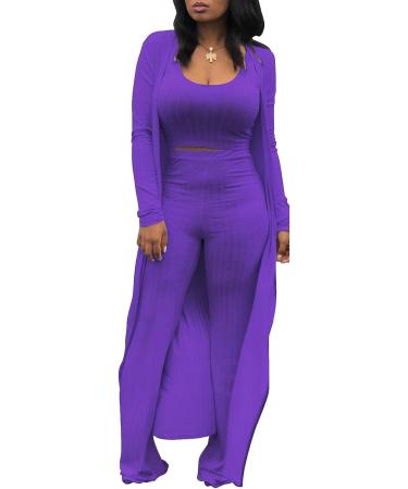 HANMAX Women's Winter Knitted Tracksuit Set - Purple, XX-Large - Buy Online on SooperMarket.com