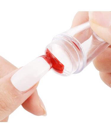 Auidy 6txd Double-End Silicone Nail Art Stamper & Scraper | DIY Manicure Tools for Stamping & French Nails | 5x2.5cm Nail Transfer Stamp - Buy Online on SooperMarket.com