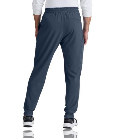 BARCO One Vortex Men's Scrub Jogger - Elastic Waist Eco-Friendly 4-Way Stretch Pant - Steel - Size Medium - Buy Online on SooperMarket.com