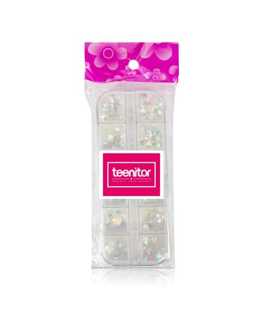 Teenitor 12 Boxes Holographic Nail Sequins - Ultra-Thin Colorful Glitter Sticker for Nail Art, Cosmetic and Festival Glitter Decoration - Buy Online on SooperMarket.com