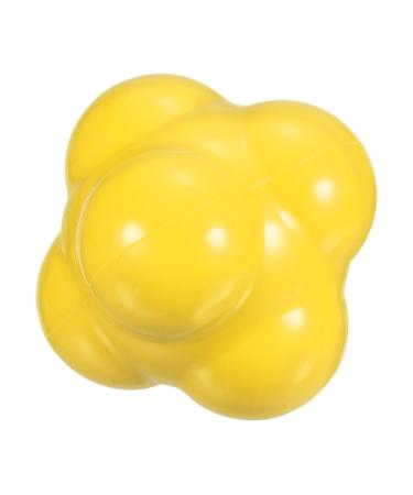 PATIKIL Reaction Ball, Baseball Softball Reaction Training Agility Trainer Rubber Reaction Bounce Balls for Hand-Eye Coordination Agility Training Yellow