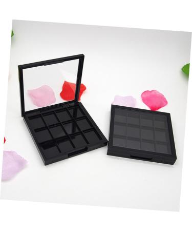 FOYTOKI 4 Pcs 12 Empty Eyeshadow Palette Empty Eyeshadow Dish Depotting Makeup Containers DIY Empty Black - Buy Online on SooperMarket.com