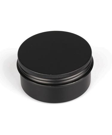 Buy 12 Pack Matt Black Aluminum Screw Cap Cans - 80ml Round Cosmetic & Candle Containers with Stickers - International Shipping Available - Buy Online on SooperMarket.com