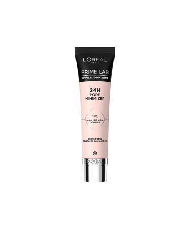 L'Or al Paris Pore Minimiser Primer Advanced Derm Primer Blurs Pores Resurfaces Skin Matte Finish 24H Wear Prime Lab 30ml 30 ml (Pack of 1) Pore Minimiser