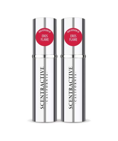 CA Perfume Impression of Eros Flame For Men Replica Version Fragrance Dupes Concentrated Long Lasting Eau de Parfum Spray Refillable Atomizer Bottle 0.17 Fl Oz/5ml-X2 VRSC EROS FLAME IMPRESSION 0.34 Fl Oz (Pack of 1)
