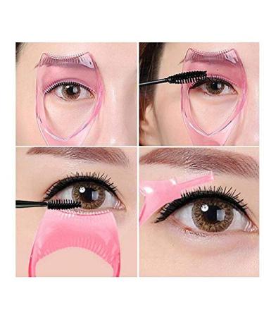 3-in-1 Plastic Eyelashes Tools - Pink & Blue Mascara Applicator Guard for Perfect Eye Makeup | International Shipping - Buy Online on SooperMarket.com