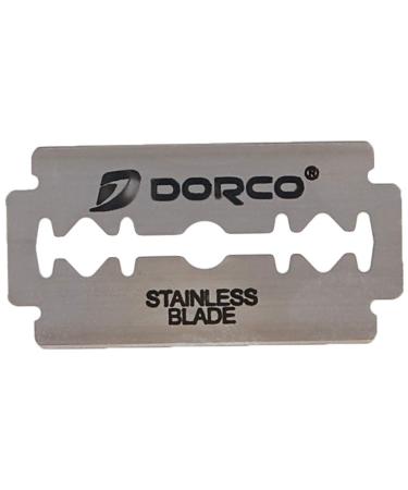 Dorco Stainless Steel Double Edge Razor Blades Dispenser Box with Used Blade Disposal Area - 10 Count Pack for Hair Stylists and Barbers - Buy Online on SooperMarket.com
