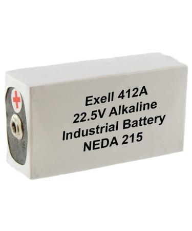 Exell Battery 412A 22.5V Alkaline Battery Fits Replaces Galvanometer Military Multimeter AN/URM-105 Simpson 269AF Ray-0-Vac 516 15F20 215 412 412A A412 B122 BA 261/U BLR-122 BLR122 M122
