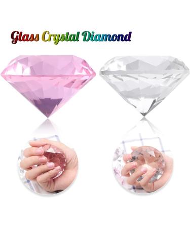 Glass Crystal Diamond Nail Art Display Tool Nail Art Display Photography Decoration 2 Colors(White) - Buy Online on SooperMarket.com