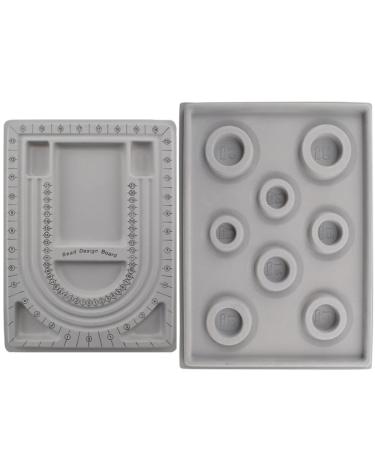 MARRTEUM Beading Boards Bracelet Necklace Design Boards Beading Jewelry Storage Tray for DIY Jewelry Making, 2PCS