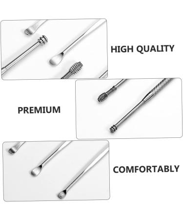 Stainless Steel Ear Cleaning Kit - 6 Sets Ear Pick Scoop Curette Set - Buy Online on SooperMarket.com
