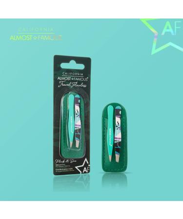 Premium Ingrown Hair Removal Tweezers Set with Leather Case - Green (Pack of 2) | Precision Facial Hair Removal Tool for Women and Men - Perfect Holiday Gift - Buy Online on SooperMarket.com