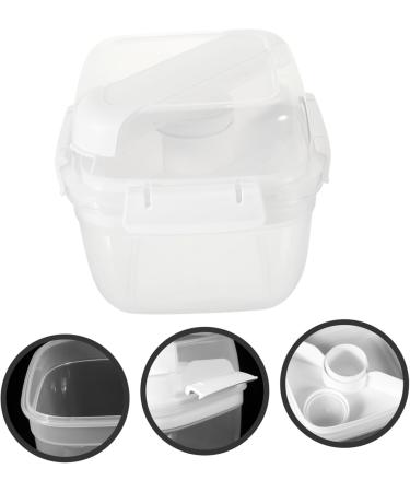 HOLIDYOYO Box Box Lunchbox Bento Container Lunch Boxes Lunch Holder White Compartment Box Pp Double Layer 15.8X15.8X14.3CM 10TUI4923B White 15.8X15.8X14.3CM - Buy Online on SooperMarket.com