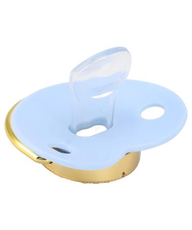 Bling Baby Pacifier with Clips Soft Silicone Pacifier BPA Free for 6-18 Months Old Babies (BLUE)
