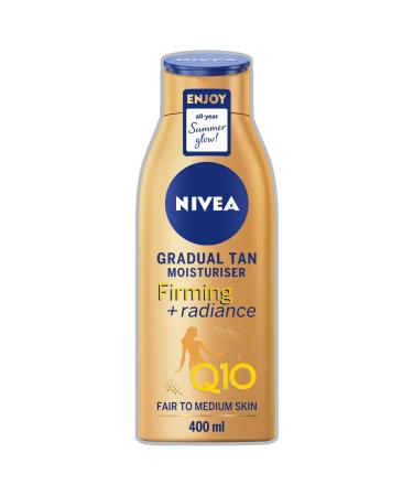 NIVEA Body Q10 Gradual Tan Body Moisturiser Fair to Medium 400ml 13.5 Fl Oz (Pack of 1)