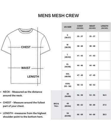 Real Essentials Men's Mesh Performance Quick Dry Tech Stretch Ultra-Soft Breathable Short Sleeve Crew Active T-Shirt X-Large 5 Pack - Buy Online on SooperMarket.com