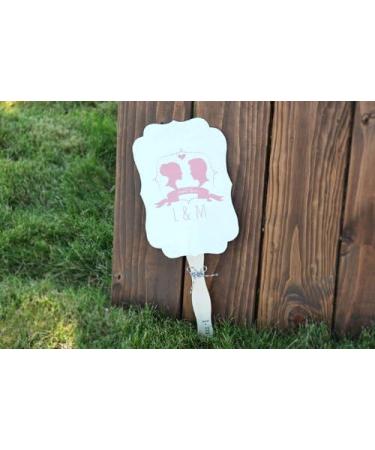 CraftySticks 50 Pack - Wavy 8 Inch Jumbo Wood Fan Handles for Wedding Fans - Buy Online on SooperMarket.com