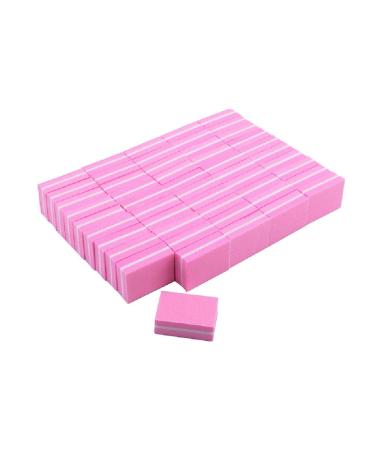 YIMART 20 Pcs Double-sided Mini Nail Buffer Block Colorful Sponge Nail Polish Sanding Buffer Strips Nail File Blocks Manicure Tools (Pink)