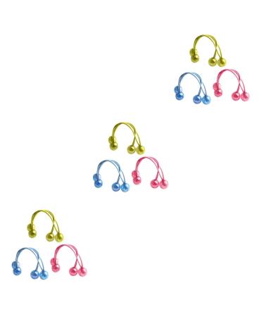 ABOOFAN 9 Pairs Kids Hair Ties Bracelet Holder Hair Ties Balls Pearl Hair Accessories Butterfly Ball Hair Rope Band Tie Ball Hair Ties Blue Scrunchies Pearl Tiara Miss Acrylic Bouncy Ball