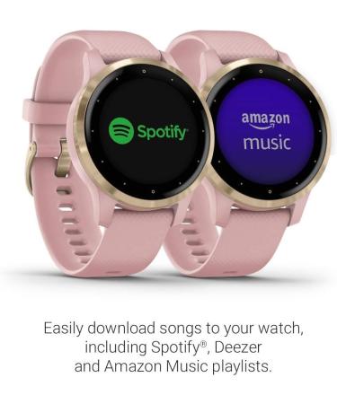 Garmin V voactive 4S Renewed Smartwatch | GPS, Music, Body Energy Monitoring | Light Gold/Light Pink Band - 40mm - Buy Online on SooperMarket.com