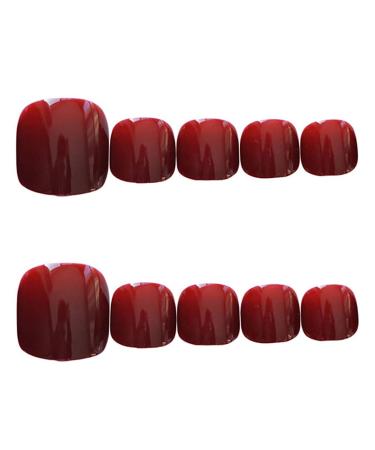 Brishow Artificial Foot Toenails - 24pcs Acrylic Stick-On Toenails for Women & Girls | International Shipping - Buy Online on SooperMarket.com