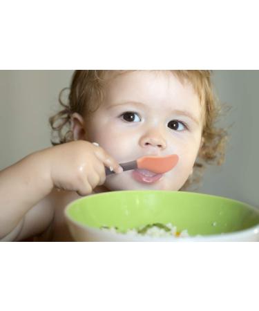 Shop Baby Utensils Set: Travel Spoon & Fork with Suction Cup - Heat-Resistant Soft Ideal for Toddlers 1+ - Pink Children's Cutlery - Buy Online on SooperMarket.com