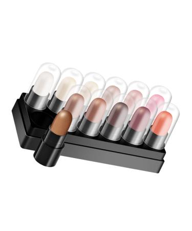 NOLITOY 12pcs 12 Shadow Box Eyeshadow Colored Highlighters Girl Makeup Supplies Cosmetics Boxed