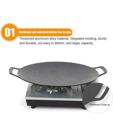 34cm Grill Pan Korean Round Non-Stick Barbecue Camping Pan Travel Outdoor Frying Barbecue Accessories L5I5 BBQ - Buy Online on SooperMarket.com