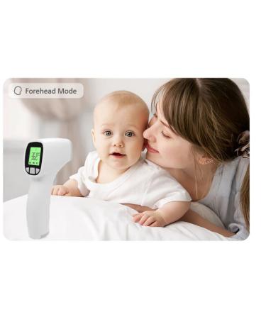 Non-Contact Forehead Thermometer LCD Display for Adults & Kids - Digital Infrared Baby Thermometer - White - Buy Online on SooperMarket.com