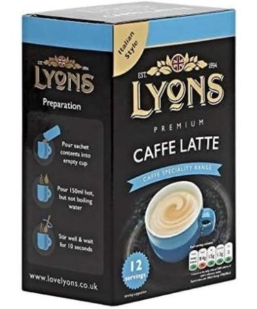 Lyons Premium Instant Coffee Bag Sachets + FabFinds Assorted Gift Mug (Caffe Latte 4X 12Sachets) 720.0 gram Pack of 1 Caffe Latte 720 g (Pack of 1) - Buy Online on SooperMarket.com