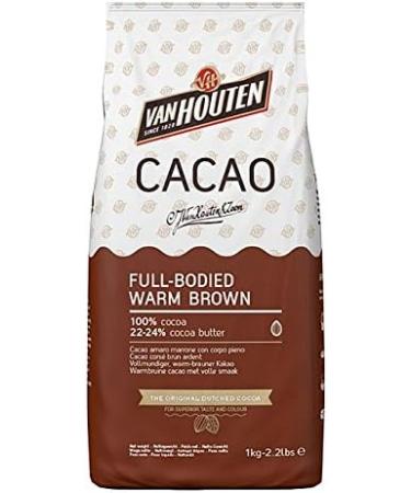 Van Houten - Full-Bodied Warm Brown Cocoa Powder (22-24% cocoa butter) 1kg - Buy Online on SooperMarket.com