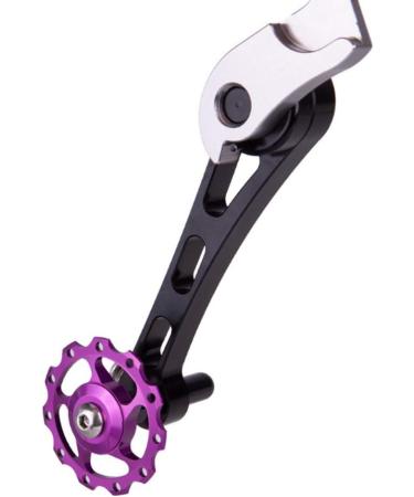 Aluminum Alloy Bike Chain Adjuster Converter | Single Speed Rear Derailleur Tensioner - Black - Buy Online on SooperMarket.com