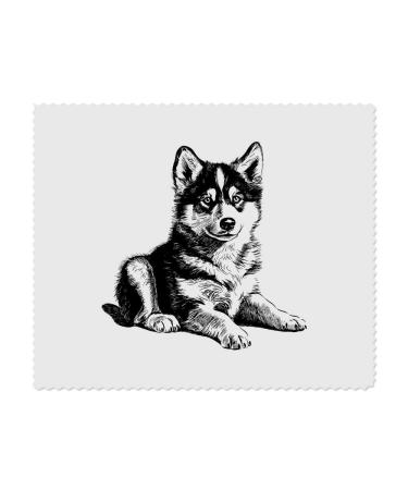 2 x glasses cleaning cloths Husky Puppy (LC00024003) microfiber
