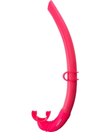 Cressi Corsica, Flexible Rubber Snorkel for Scuba Diving, Freediving and Spearfishing - Solid and Camouflage colors | made in Italy Pink Fluo
