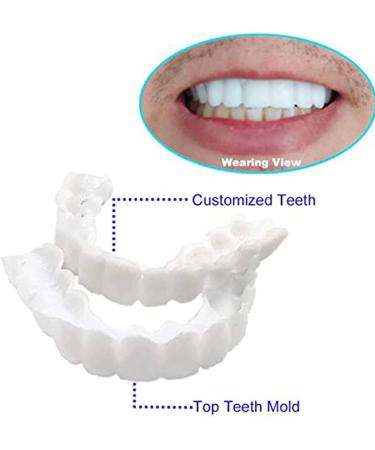 Buy Flipped Warm Veneers Teeth Set - Top & Bottom Artificial Braces for Men & Women | Temporary False Teeth with Box - International Shipping Available - Buy Online on SooperMarket.com