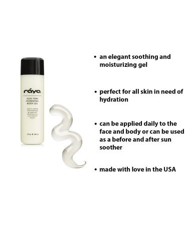Raya Aloe Vera Hydrating Body Gel 8 oz - Natural Moisturizer for Face & Body Soothes Skin After Sun - Buy Online on SooperMarket.com