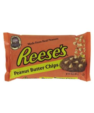Reese's Baking Chips Peanut Butter Flavored, 10-Ounce Bags (Pack of 6)