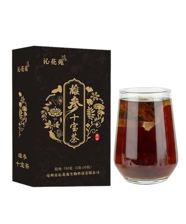 Ginseng Medlar Tea 150g/box Men's Health Tea Yellow Essence Yam Mulberry Eucommia Male Flower Substitute Tea Health Tea Nourishing Nutrition (150g(5g*30 bags))