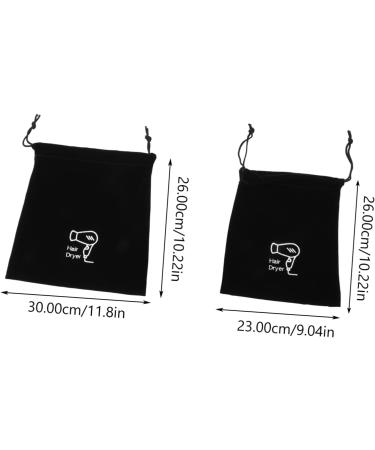 MUSISALY 2pcs Storage Bag Practical Storage Pouch Drawstring Closure Cover Toiletry Organizer Black Velvet - Buy Online on SooperMarket.com