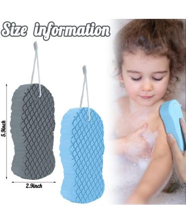 6 PCS Ultra Soft Exfoliating Bath Sponge Set with Sticky Hooks - Ideal for Adults, Children, and Pregnant Women - Buy Online on SooperMarket.com