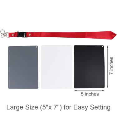 Foto&Tech Waterproof 18% Grey Card White Balance Exposure Photography Set - DSLR Calibration Checker for Video, Digital, Film - 5x7 Inch - Buy Online on SooperMarket.com